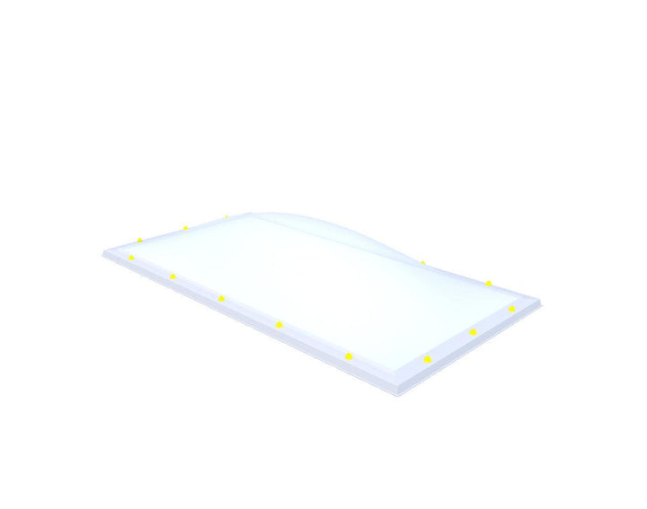 Skylux-Skylight 120x240 cm-Triple-walled (1.70 W/m²K) Heated space? Choose this version or higher!-Acrylic (10 times more impact-resistant than glass)-Opal * (milk glass) non transparent-12
