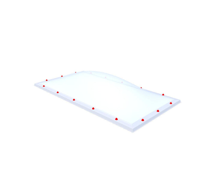 Skylux-Skylight 120x240 cm-Triple-walled (1.70 W/m²K) Heated space? Choose this version or higher!-Polycarbonate (250 times more impact-resistant than glass)-Heat-reflective * opal & non transparent-15