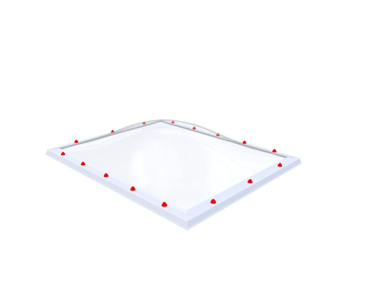 Skylux-Skylight 130x160 cm-Double-walled (2.90 W/m²K)-Polycarbonate (250 times more impact-resistant than glass)-Clear * just like glass-10