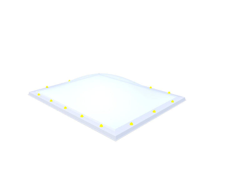 Skylux-Skylight 130x160 cm-Triple-walled (1.70 W/m²K) Heated space? Choose this version or higher!-Acrylic (10 times more impact-resistant than glass)-Opal * (milk glass) non transparent-14