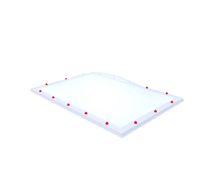 Skylux-Skylight 130x190 cm-Triple-walled (1.70 W/m²K) Heated space? Choose this version or higher!-Polycarbonate (250 times more impact-resistant than glass)-Heat-reflective * opal & non transparent-15