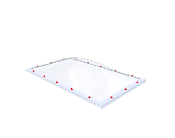Skylux-Skylight 130x220 cm-Triple-walled (1.70 W/m²K) Heated space? Choose this version or higher!-Polycarbonate (250 times more impact-resistant than glass)-Clear * just like glass-13