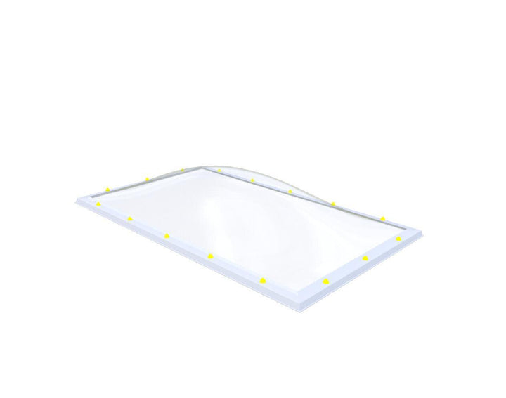 Skylux-Skylight 130x230 cm-Double-walled (2.90 W/m²K)-Acrylic (10 times more impact-resistant than glass)-Clear * just like glass-6