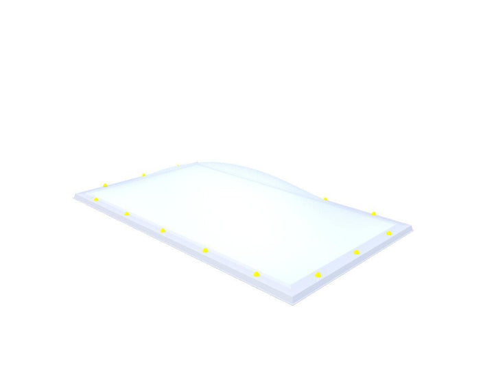 Skylux-Skylight 130x230 cm-Triple-walled (1.70 W/m²K) Heated space? Choose this version or higher!-Acrylic (10 times more impact-resistant than glass)-Opal * (milk glass) non transparent-12