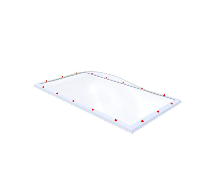 Skylux-Skylight 130x250 cm-Double-walled (2.90 W/m²K)-Polycarbonate (250 times more impact-resistant than glass)-Clear * just like glass-8