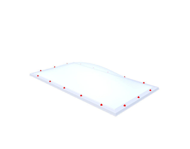 Skylux-Skylight 130x250 cm-Triple-walled (1.70 W/m²K) Heated space? Choose this version or higher!-Polycarbonate (250 times more impact-resistant than glass)-Heat-reflective * opal & non transparent-15