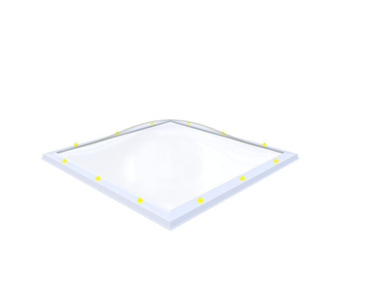 Skylux-Skylight 140x140 cm-Four-walled (1.28 W/m²K)-Acrylic (10 times more impact-resistant than glass)-Clear * just like glass-16