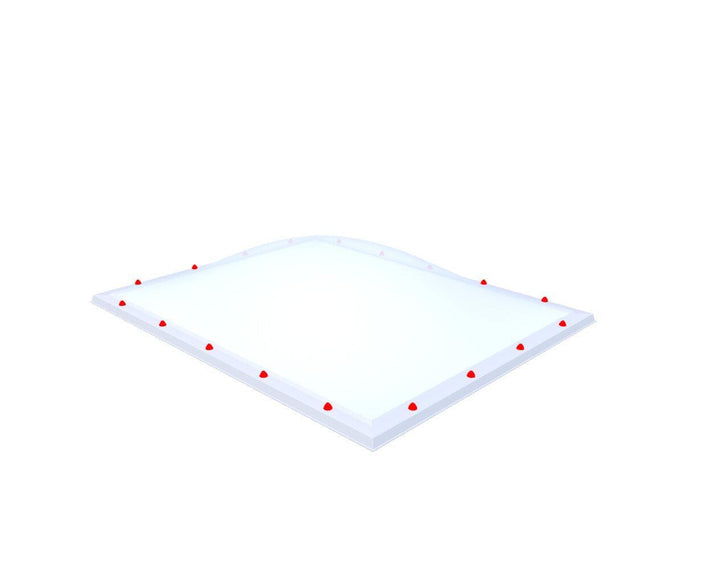 Skylux-Skylight 160x200 cm-Triple-walled (1.70 W/m²K) Heated space? Choose this version or higher!-Polycarbonate (250 times more impact-resistant than glass)-Heat-reflective * opal & non transparent-15