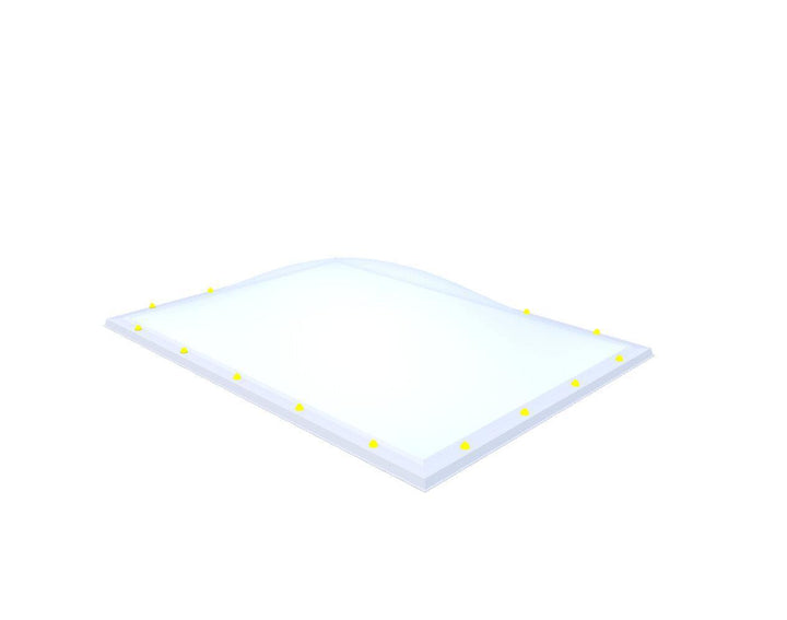 Skylux-Skylight 160x220 cm-Triple-walled (1.70 W/m²K) Heated space? Choose this version or higher!-Acrylic (10 times more impact-resistant than glass)-Opal * (milk glass) non transparent-12