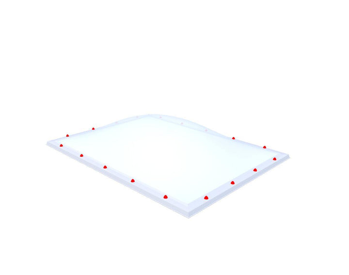 Skylux-Skylight 160x220 cm-Triple-walled (1.70 W/m²K) Heated space? Choose this version or higher!-Polycarbonate (250 times more impact-resistant than glass)-Heat-reflective * opal & non transparent-15