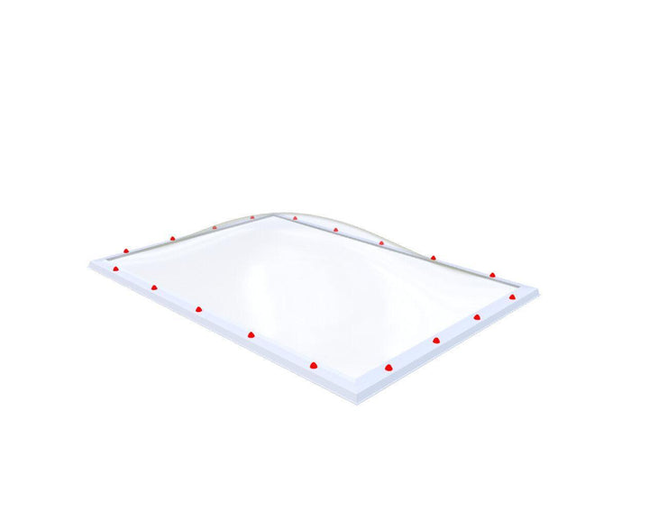 Skylux-Skylight 160x230 cm-Four-walled (1.28 W/m²K)-Polycarbonate (250 times more impact-resistant than glass)-Clear * just like glass-18
