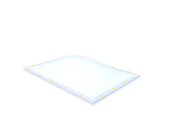 Skylux-Skylight 160x230 cm-Triple-walled (1.70 W/m²K) Heated space? Choose this version or higher!-Acrylic (10 times more impact-resistant than glass)-Opal * (milk glass) non transparent-12