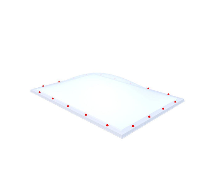 Skylux-Skylight 160x230 cm-Triple-walled (1.70 W/m²K) Heated space? Choose this version or higher!-Polycarbonate (250 times more impact-resistant than glass)-Heat-reflective * opal & non transparent-15