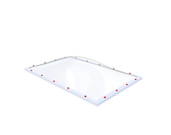 Skylux-Skylight 160x250 cm-Four-walled (1.28 W/m²K)-Polycarbonate (250 times more impact-resistant than glass)-Clear * just like glass-16