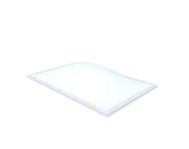 Skylux-Skylight 160x250 cm-Triple-walled (1.70 W/m²K) Heated space? Choose this version or higher!-Acrylic (10 times more impact-resistant than glass)-Opal * (milk glass) non transparent-12