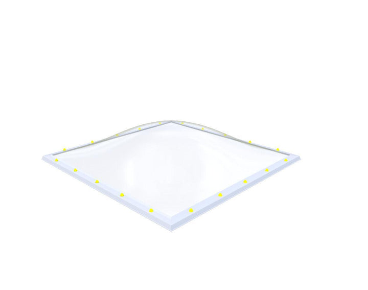 Skylux-Skylight 200x200 cm-Single-walled (least insulating - 5.17 W/m²K)-Acrylic (10 times more impact-resistant than glass)-Clear * just like glass-2