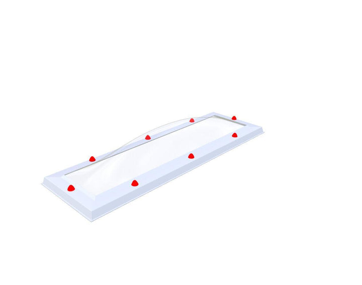 Skylux-Skylight 30x130 cm-Triple-walled (1.70 W/m²K) Heated space? Choose this version or higher!-Polycarbonate (250 times more impact-resistant than glass)-Clear * just like glass-13