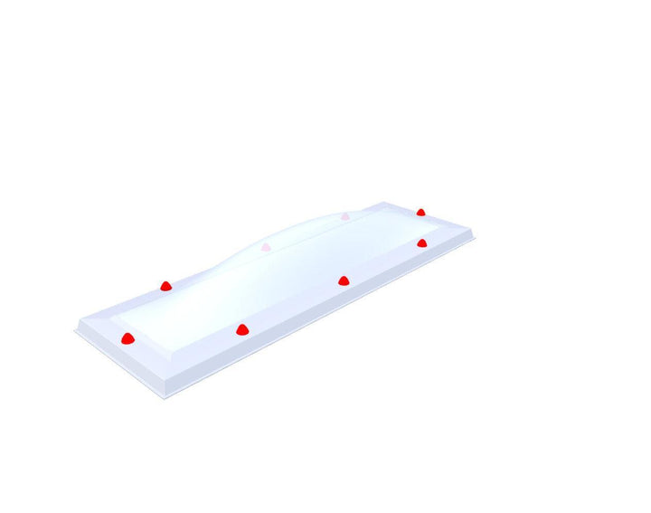 Skylux-Skylight 30x130 cm-Triple-walled (1.70 W/m²K) Heated space? Choose this version or higher!-Polycarbonate (250 times more impact-resistant than glass)-Heat-reflective * opal & non transparent-15