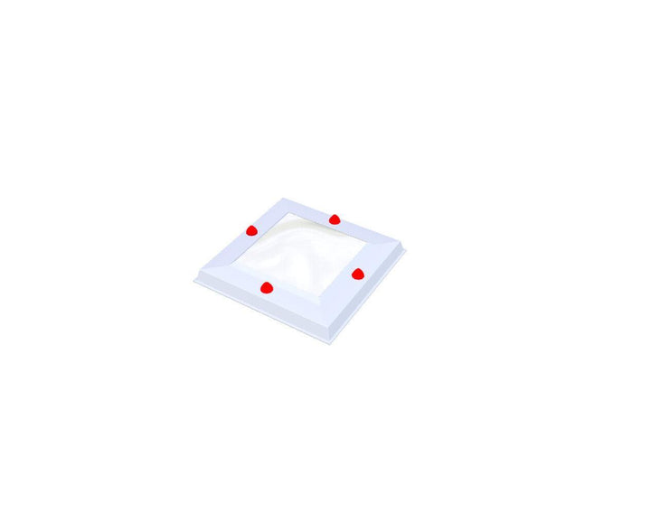 Skylux-Skylight 30x30 cm-Single-walled (least insulating - 5.17 W/m²K)-Polycarbonate (250 times more impact-resistant than glass)-Clear * just like glass-4