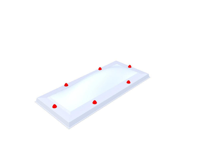 Skylux-Skylight 30x90 cm-Triple-walled (1.70 W/m²K) Heated space? Choose this version or higher!-Polycarbonate (250 times more impact-resistant than glass)-Heat-reflective * opal & non transparent-15