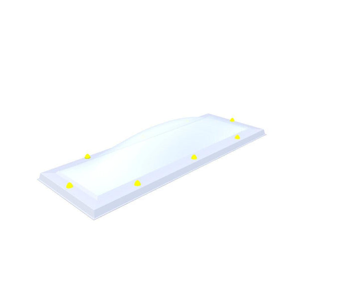 Skylux-Skylight 40x140 cm-Double-walled (2.90 W/m²K)-Acrylic (10 times more impact-resistant than glass)-Opal * (milk glass) non transparent-7