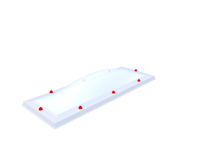 Skylux-Skylight 40x140 cm-Triple-walled (1.70 W/m²K) Heated space? Choose this version or higher!-Polycarbonate (250 times more impact-resistant than glass)-Opal * (milk glass) non transparent-14