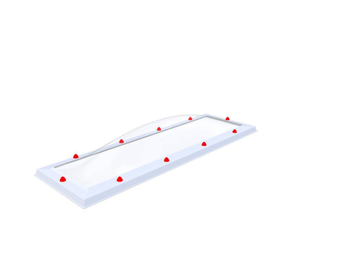 Skylux-Skylight 40x160 cm-Double-walled (2.90 W/m²K)-Polycarbonate (250 times more impact-resistant than glass)-Clear * just like glass-8