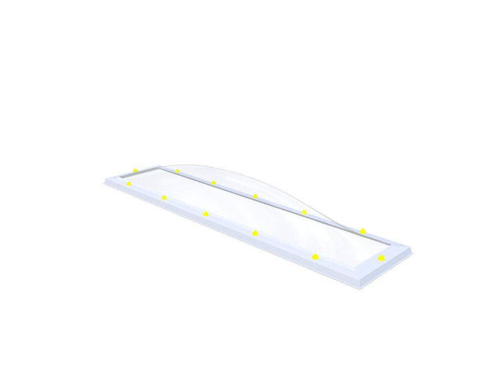Skylux-Skylight 40x220 cm-Single-walled (least insulating - 5.17 W/m²K)-Acrylic (10 times more impact-resistant than glass)-Clear * just like glass-2