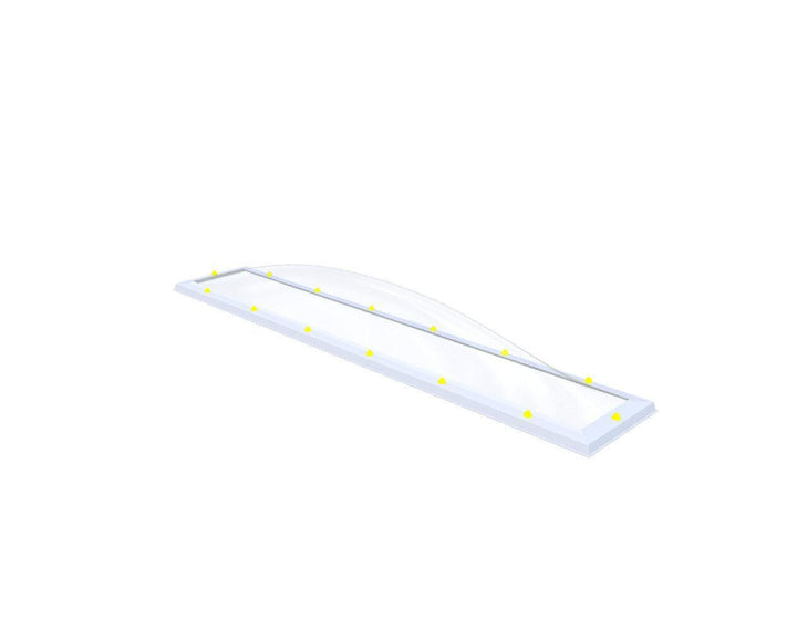 Skylux-Skylight 40x280 cm-Single-walled (least insulating - 5.17 W/m²K)-Acrylic (10 times more impact-resistant than glass)-Clear * just like glass-2