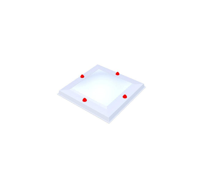 Skylux-Skylight 40x40 cm-Triple-walled (1.70 W/m²K) Heated space? Choose this version or higher!-Polycarbonate (250 times more impact-resistant than glass)-Opal * (milk glass) non transparent-14