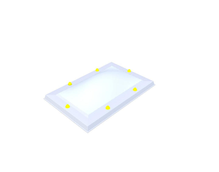 Skylux-Skylight 40x70 cm-Single-walled (least insulating - 5.17 W/m²K)-Acrylic (10 times more impact-resistant than glass)-Opal * (milk glass) non transparent-3