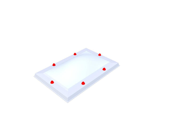 Skylux-Skylight 40x70 cm-Triple-walled (1.70 W/m²K) Heated space? Choose this version or higher!-Polycarbonate (250 times more impact-resistant than glass)-Opal * (milk glass) non transparent-14