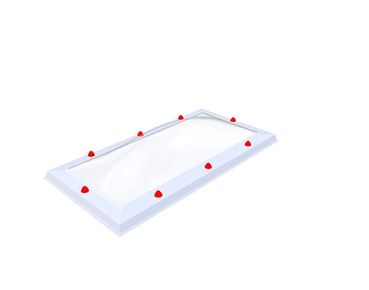 Skylux-Skylight 45x105 cm-Four-walled (1.28 W/m²K)-Polycarbonate (250 times more impact-resistant than glass)-Clear * just like glass-18
