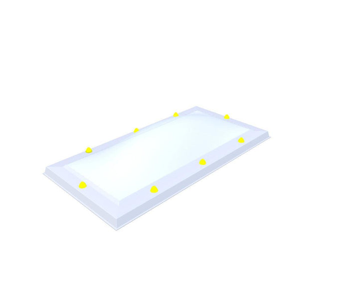 Skylux-Skylight 45x105 cm-Triple-walled (1.70 W/m²K) Heated space? Choose this version or higher!-Acrylic (10 times more impact-resistant than glass)-Opal * (milk glass) non transparent-12