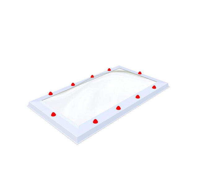 Skylux-Skylight 50x100 cm-Four-walled (1.28 W/m²K)-Polycarbonate (250 times more impact-resistant than glass)-Clear * just like glass-18