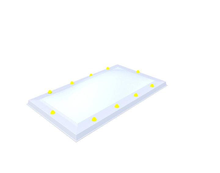 Skylux-Skylight 50x100 cm-Triple-walled (1.70 W/m²K) Heated space? Choose this version or higher!-Acrylic (10 times more impact-resistant than glass)-Opal * (milk glass) non transparent-12