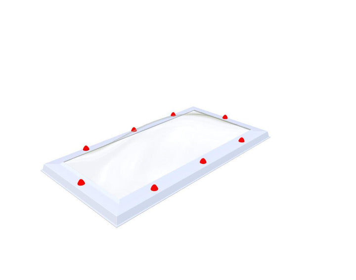Skylux-Skylight 50x110 cm-Four-walled (1.28 W/m²K)-Polycarbonate (250 times more impact-resistant than glass)-Clear * just like glass-18