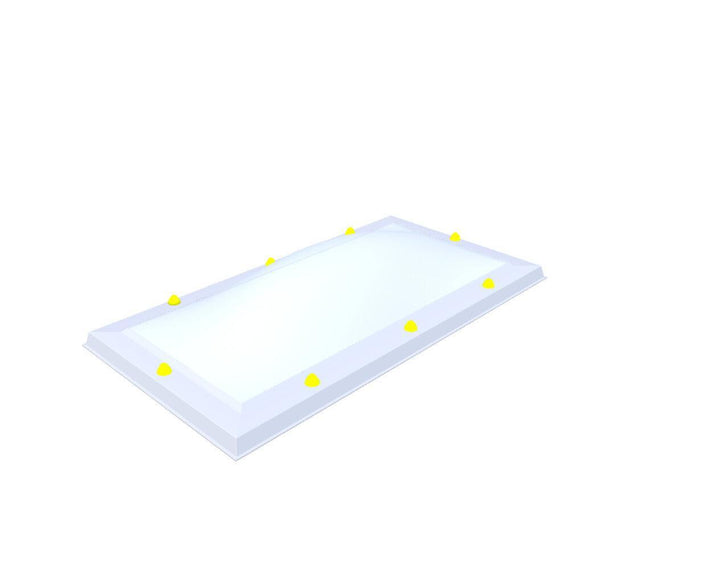 Skylux-Skylight 50x110 cm-Triple-walled (1.70 W/m²K) Heated space? Choose this version or higher!-Acrylic (10 times more impact-resistant than glass)-Opal * (milk glass) non transparent-12