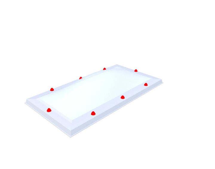 Skylux-Skylight 50x110 cm-Triple-walled (1.70 W/m²K) Heated space? Choose this version or higher!-Polycarbonate (250 times more impact-resistant than glass)-Heat-reflective * opal & non transparent-15