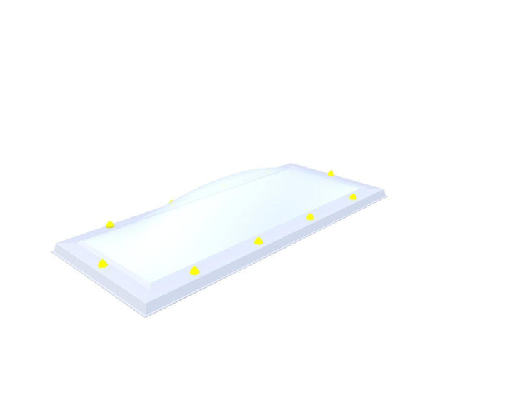 Skylux-Skylight 50x140 cm-Triple-walled (1.70 W/m²K) Heated space? Choose this version or higher!-Acrylic (10 times more impact-resistant than glass)-Opal * (milk glass) non transparent-12
