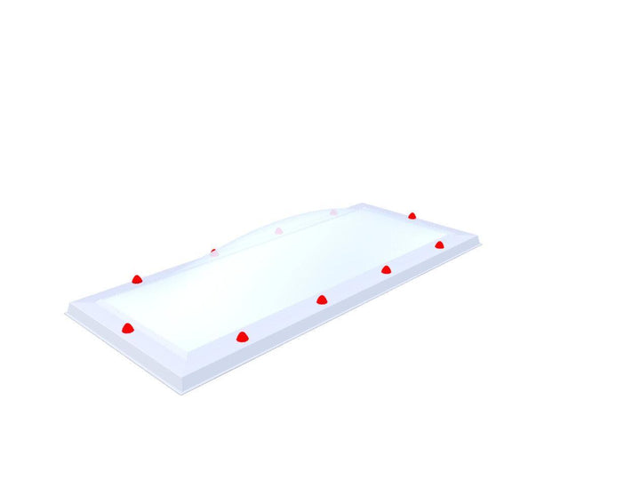 Skylux-Skylight 50x140 cm-Triple-walled (1.70 W/m²K) Heated space? Choose this version or higher!-Polycarbonate (250 times more impact-resistant than glass)-Heat-reflective * opal & non transparent-15