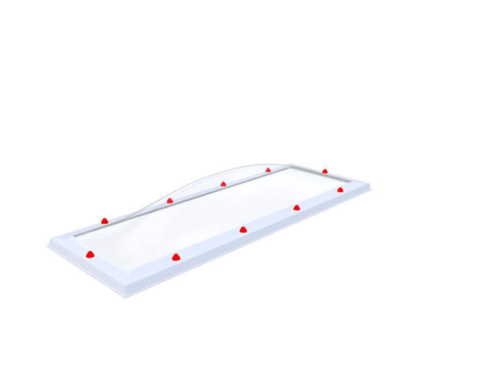 Skylux-Skylight 50x170 cm-Four-walled (1.28 W/m²K)-Polycarbonate (250 times more impact-resistant than glass)-Clear * just like glass-18