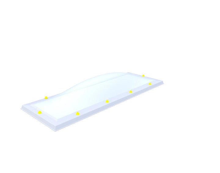 Skylux-Skylight 50x170 cm-Triple-walled (1.70 W/m²K) Heated space? Choose this version or higher!-Acrylic (10 times more impact-resistant than glass)-Opal * (milk glass) non transparent-12