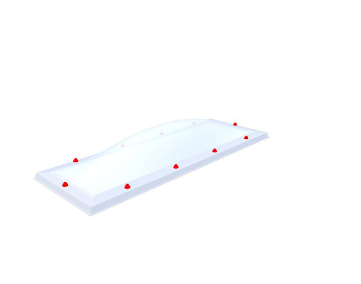 Skylux-Skylight 50x170 cm-Triple-walled (1.70 W/m²K) Heated space? Choose this version or higher!-Polycarbonate (250 times more impact-resistant than glass)-Heat-reflective * opal & non transparent-15