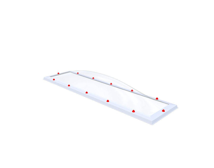 Skylux-Skylight 50x230 cm-Double-walled (2.90 W/m²K)-Polycarbonate (250 times more impact-resistant than glass)-Clear * just like glass-8