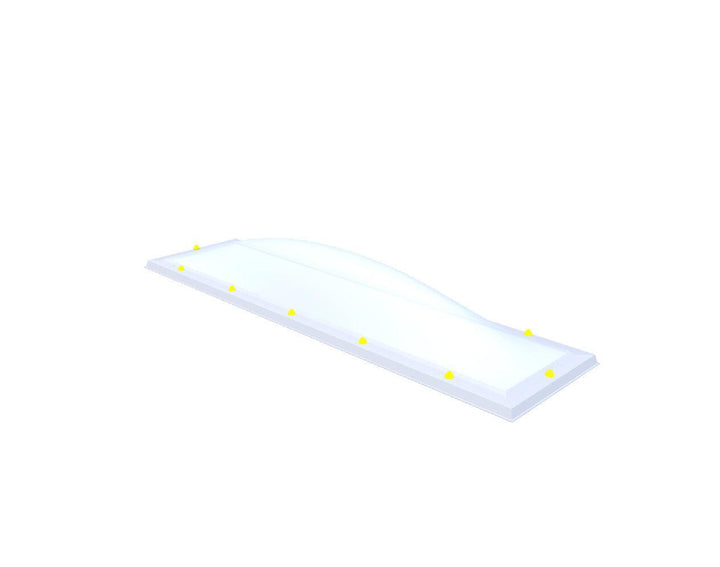 Skylux-Skylight 50x230 cm-Triple-walled (1.70 W/m²K) Heated space? Choose this version or higher!-Acrylic (10 times more impact-resistant than glass)-Opal * (milk glass) non transparent-12