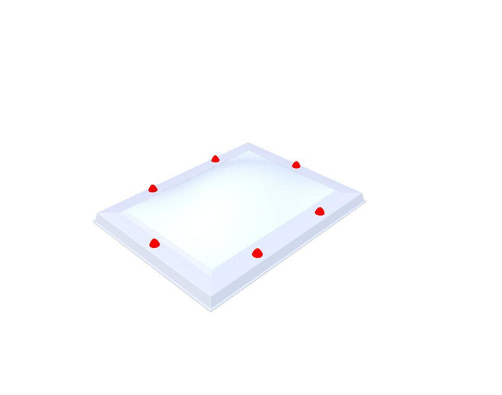 Skylux-Skylight 50x70 cm-Four-walled (1.28 W/m²K)-Polycarbonate (250 times more impact-resistant than glass)-Heat-reflective * opal & non transparent-20
