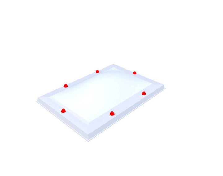 Skylux-Skylight 50x80 cm-Triple-walled (1.70 W/m²K) Heated space? Choose this version or higher!-Polycarbonate (250 times more impact-resistant than glass)-Heat-reflective * opal & non transparent-15