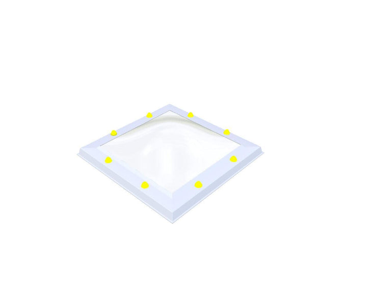 Skylux-Skylight 55x55 cm-Single-walled (least insulating - 5.17 W/m²K)-Acrylic (10 times more impact-resistant than glass)-Clear * just like glass-2