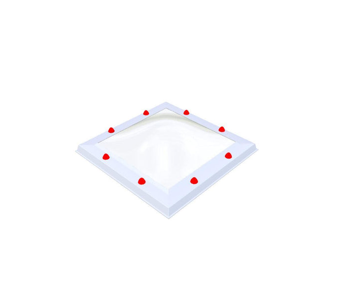 Skylux-Skylight 55x55 cm-Triple-walled (1.70 W/m²K) Heated space? Choose this version or higher!-Polycarbonate (250 times more impact-resistant than glass)-Clear * just like glass-13
